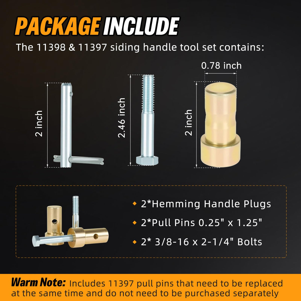 Kozlira hemming handle plug profile and dimensions, restores correct fit