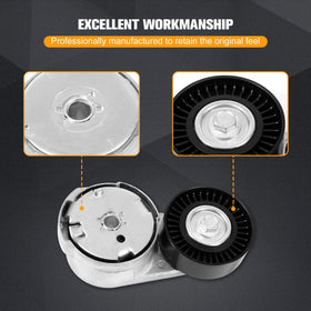 Kozlira tensioner close-up showing construction and durable finish for consistent belt tension