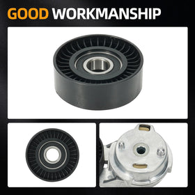 Kozlira tensioner close-up showing durable metal and improved longevity