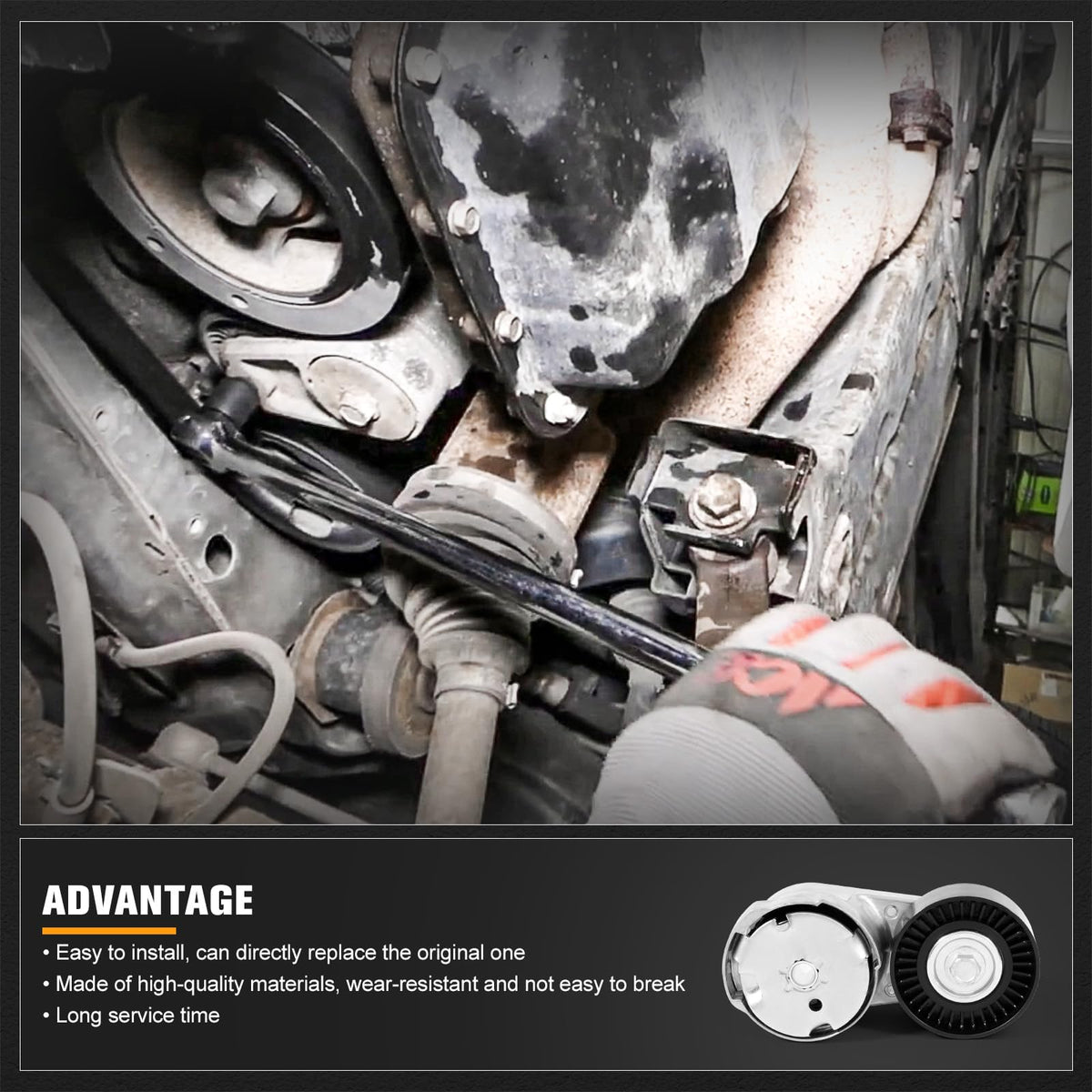 Kozlira V-ribbed belt flat lay showing correct rib count and reliable grip for accessory drive