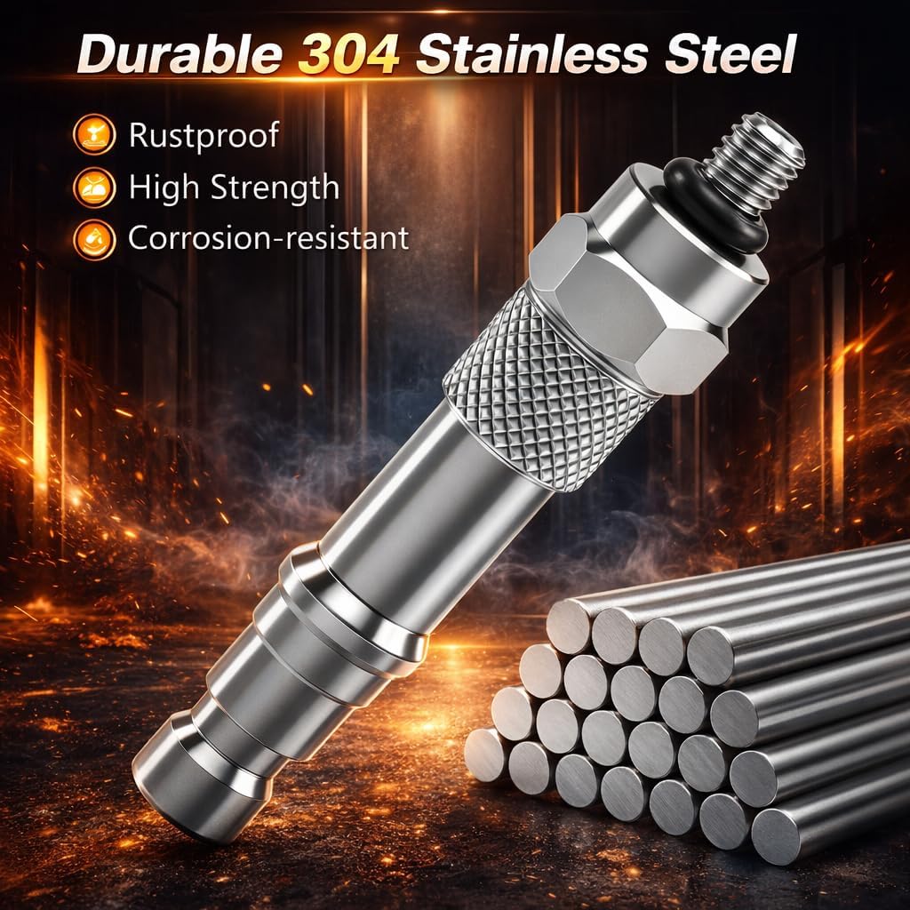 KPALAG adapter hex and knurl detail for hand or wrench tightening benefit