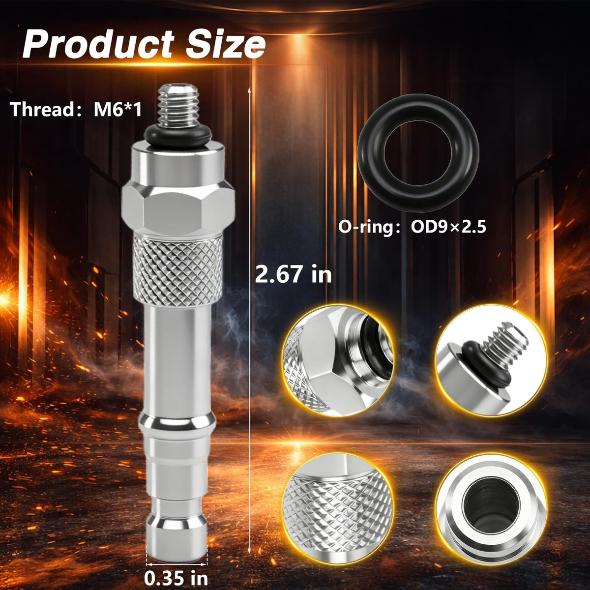 KPALAG adapter material finish closeup showing corrosion resistance benefit