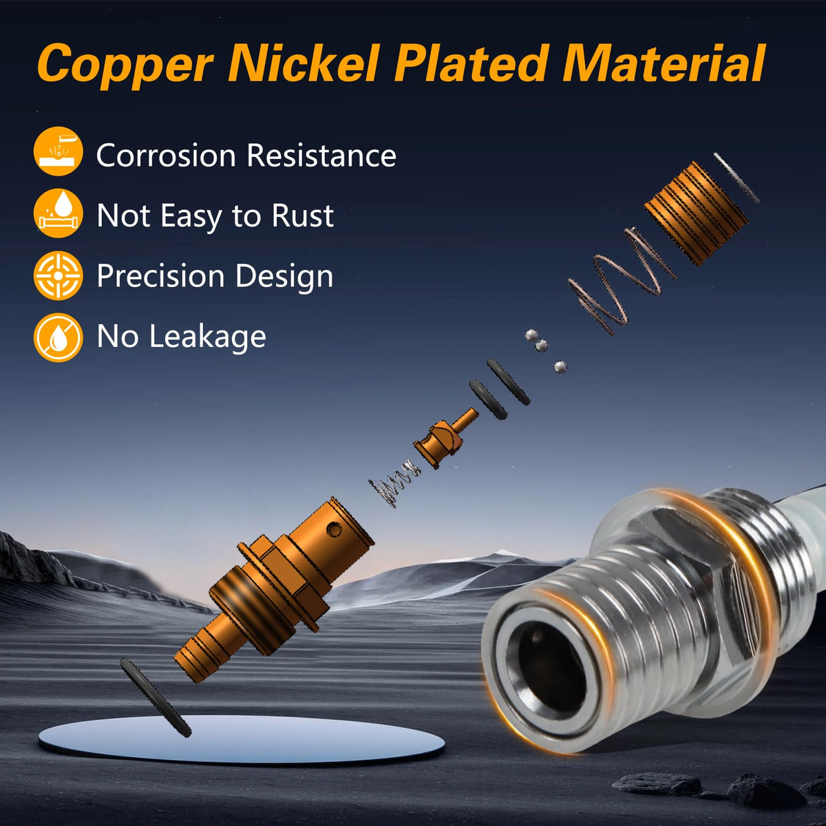 KPALAG brass couplings close-up highlighting corrosion resistance benefit