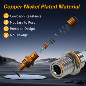 KPALAG brass couplings close-up highlighting corrosion resistance benefit