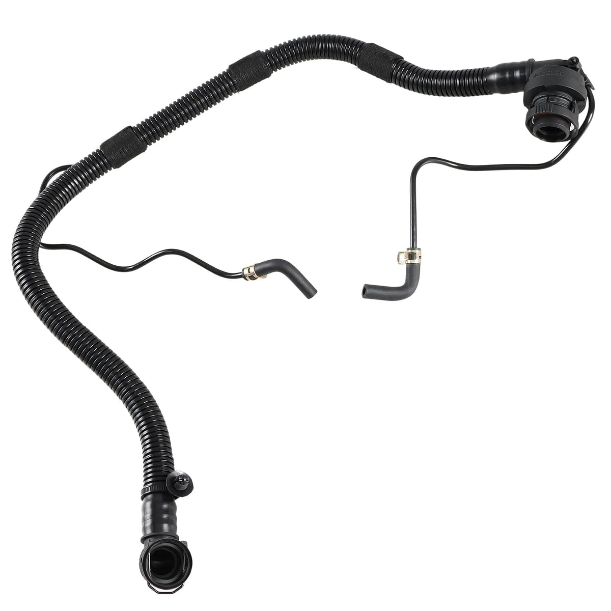KPALAG front view of PCV hose assembly showing fit and shape for easy replacement