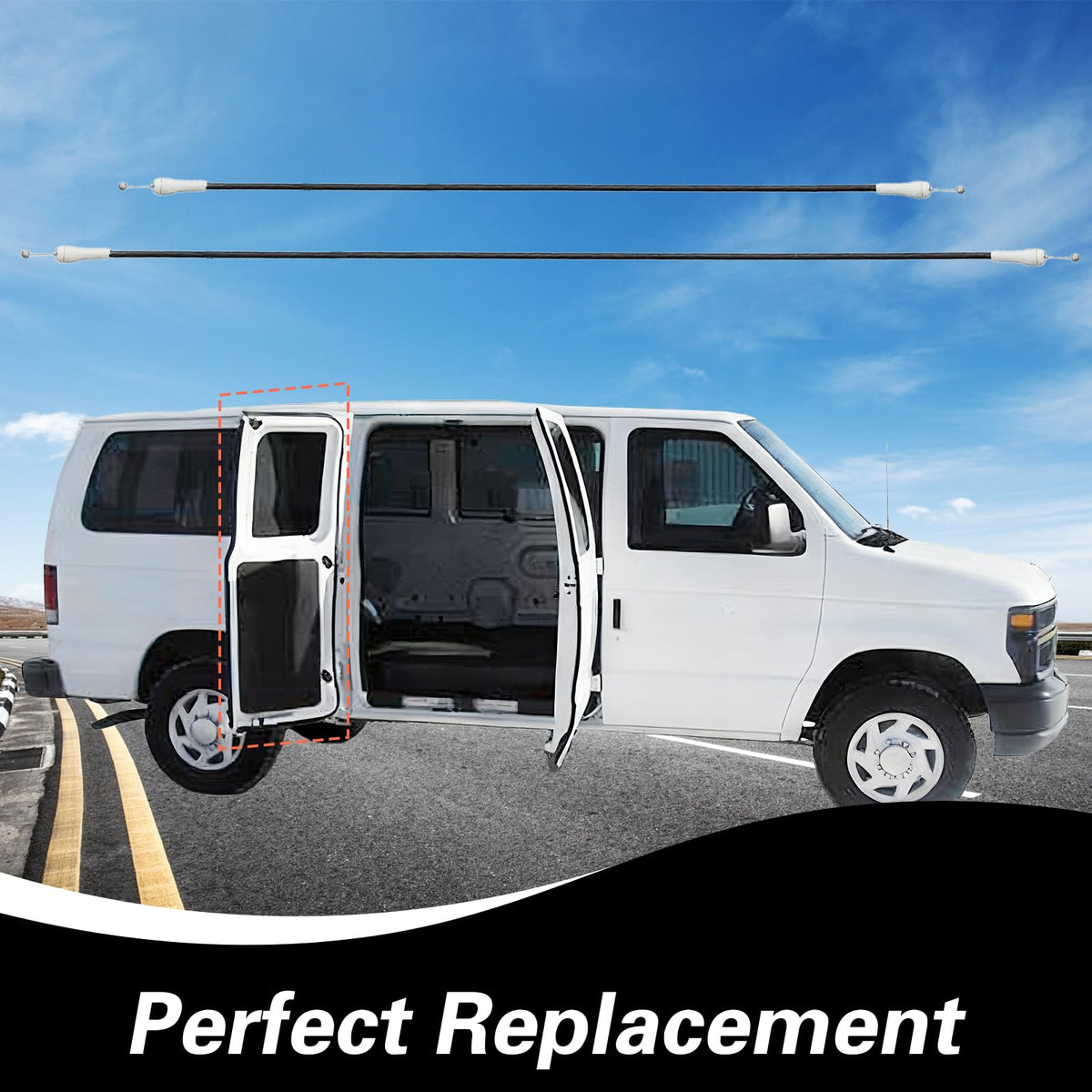 KPALAG cables installed in van door interior demonstrating restored latch function