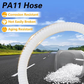 KPALAG PA11 hose texture detail demonstrating durable, flexible hose benefit