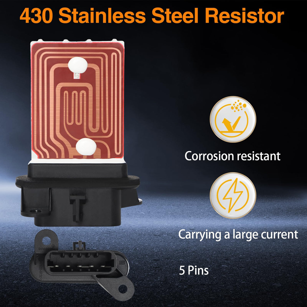 KPALAG close-up of stainless steel resistor element for durable performance