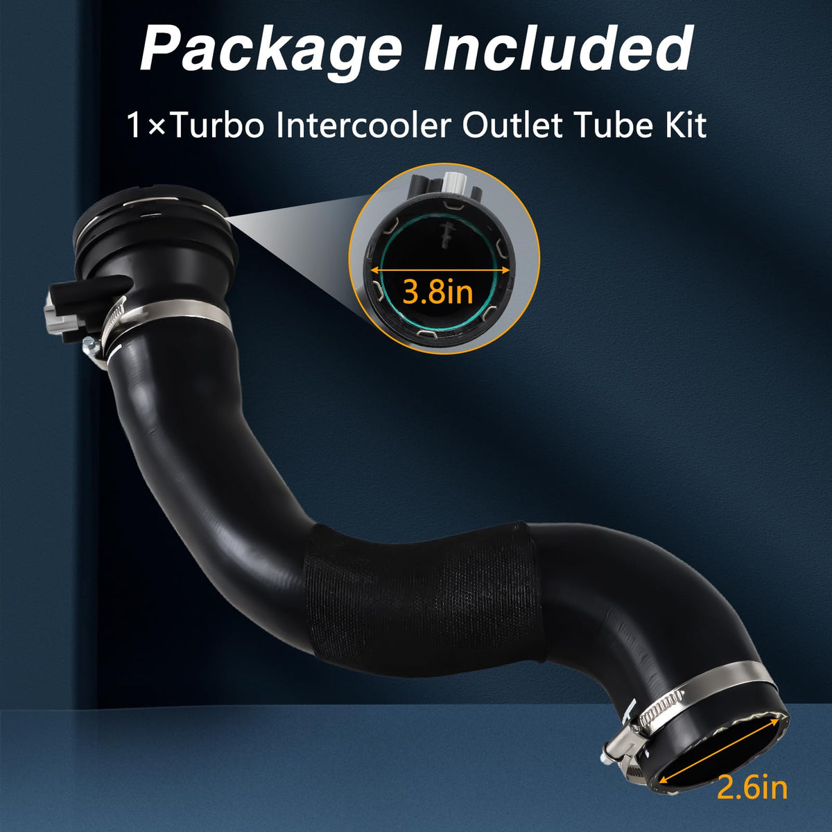 KPALAG side profile showing hose shape and factory routing for direct-fit installation