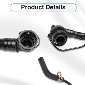 KPALAG hose alongside a ruler illustrating length and scale for accurate fitment