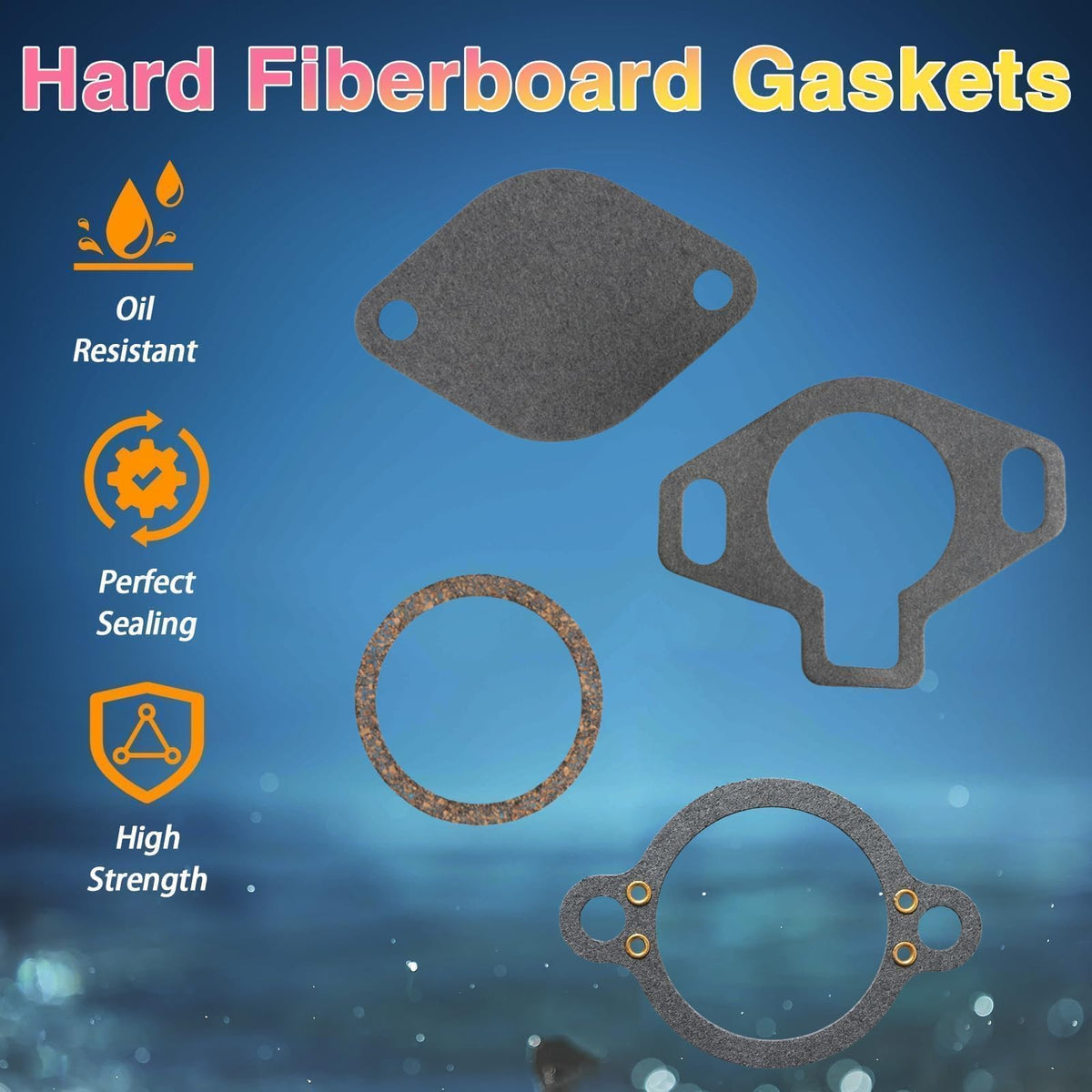 KPALAG layered gaskets arranged to show sealing integrity and oil resistance