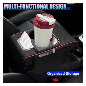 KPFILEH top view with cup holders and phone slot for organized convenience