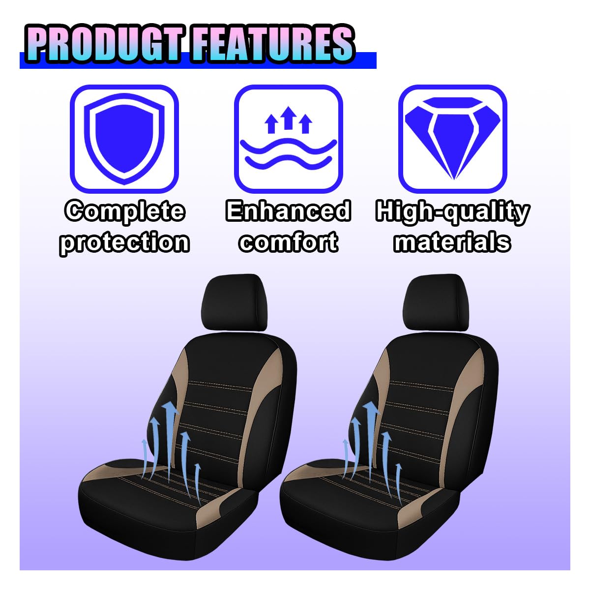 KPFILEH headrest and seatbelt openings showing easy access and safety retention