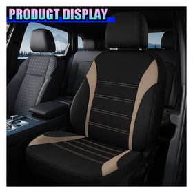 KPFILEH front seat cover installed demonstrating anti-slip fit and protection