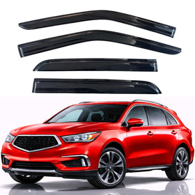 KPY front visor close-up on Acura MDX showing sleek fit and improved airflow