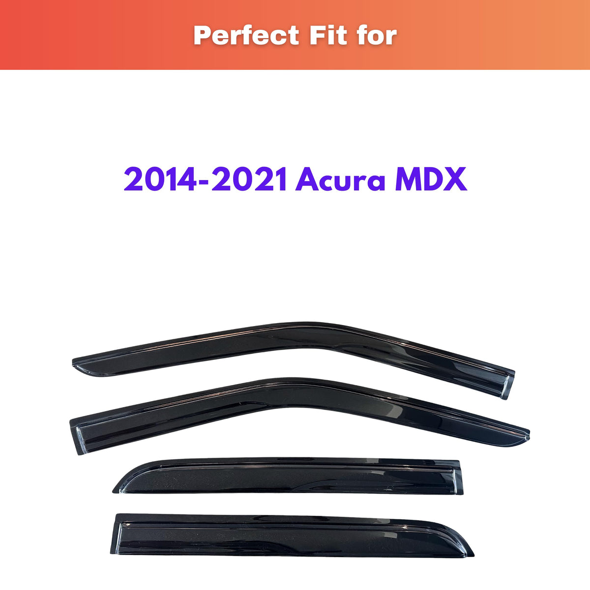 KPY visors side profile installed on Acura MDX adding subtle styling and protection