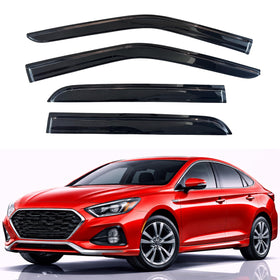 KPY front window visors mounted showing precise fit and improved airflow