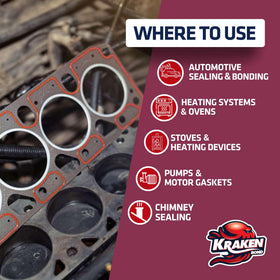 KRAKEN BOND applied on valve cover forming leak-resistant gasket