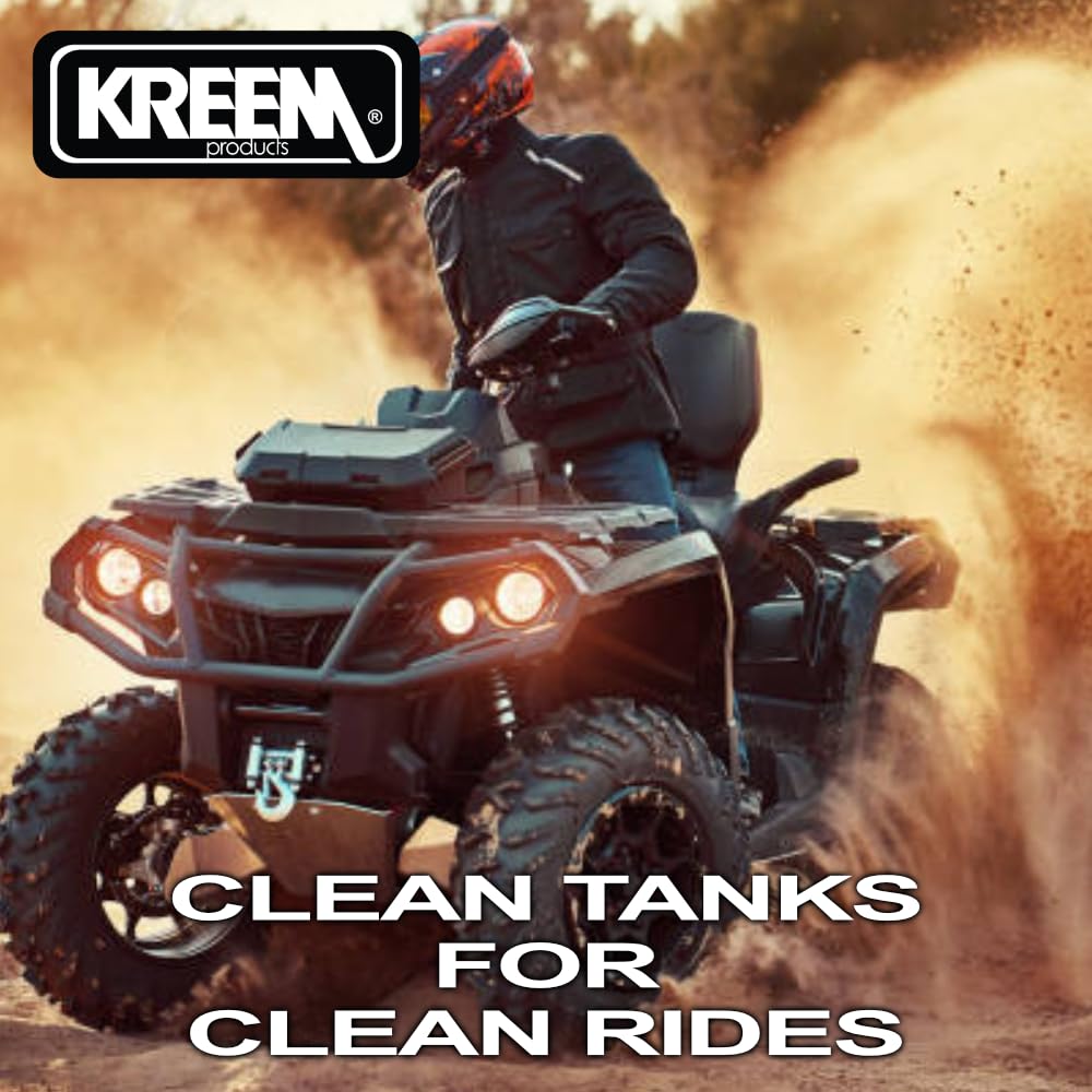 Kreem being applied inside a vehicle fuel tank for practical restoration