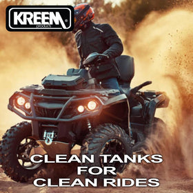 Kreem being applied inside a vehicle fuel tank for practical restoration