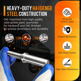 Krenlory A1605 setting a rivet to illustrate smooth, damage-free seating