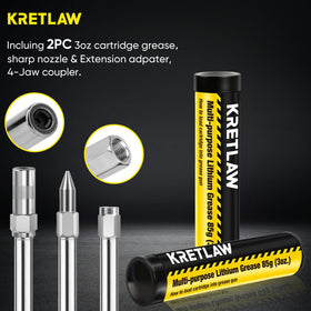 KRETLAW die‑cast aluminum body closeup highlighting durable construction and leak resistance