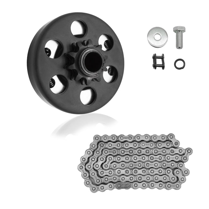 KRGUOD front assembly clutch showing 10-tooth sprocket benefits reliable engagement