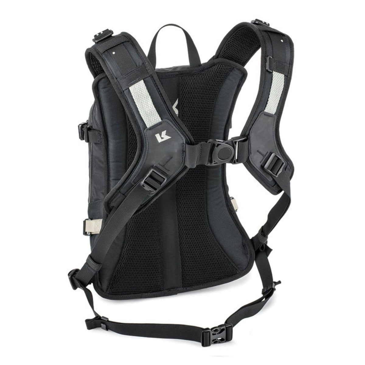 Kriega Quadloc-Lite harness detail showing padded straps for stable comfort