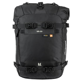 Kriega US-30 roll-top closure detail protecting contents from rain