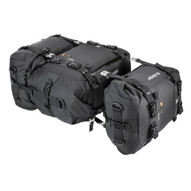 Kriega US-30 beside helmet showing scale and 30L packing benefit