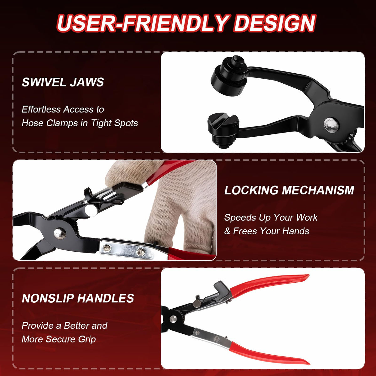 Krismose tools next to a hand for scale demonstrating compact portability