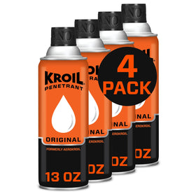 KROIL Aerokroil front can showing label and aerosol spray for reliable rust removal