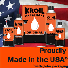 KROIL Aerokroil applied to hinge showing freed movement and long-lasting lubrication