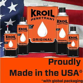 KROIL scale with hand showing 16.5 oz size for accurate size and handling reference