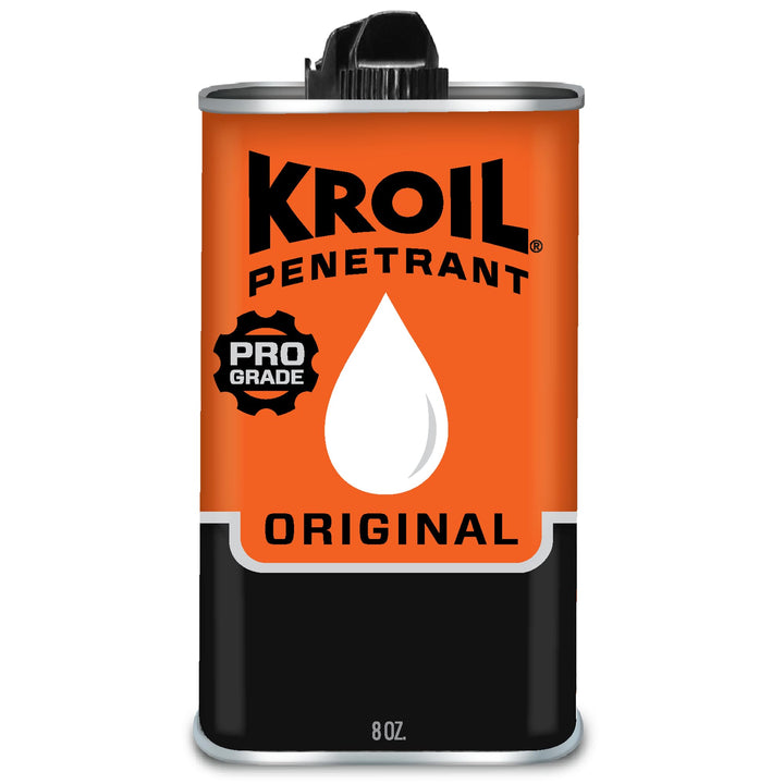 KROIL 8oz drip can front label showing product control and industrial reliability