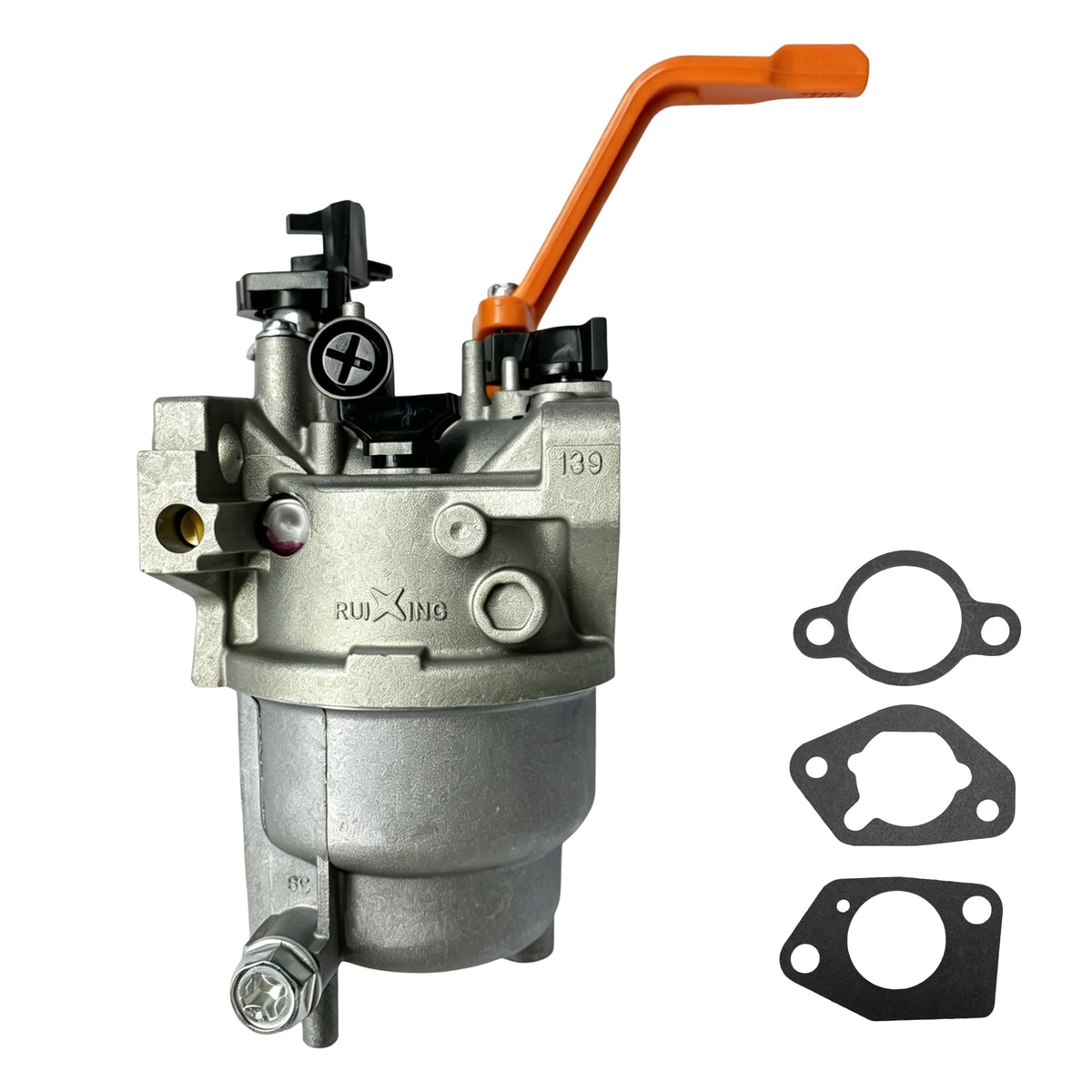 KRYN Ruixing carburetor front view showing clean ports and reliable fit