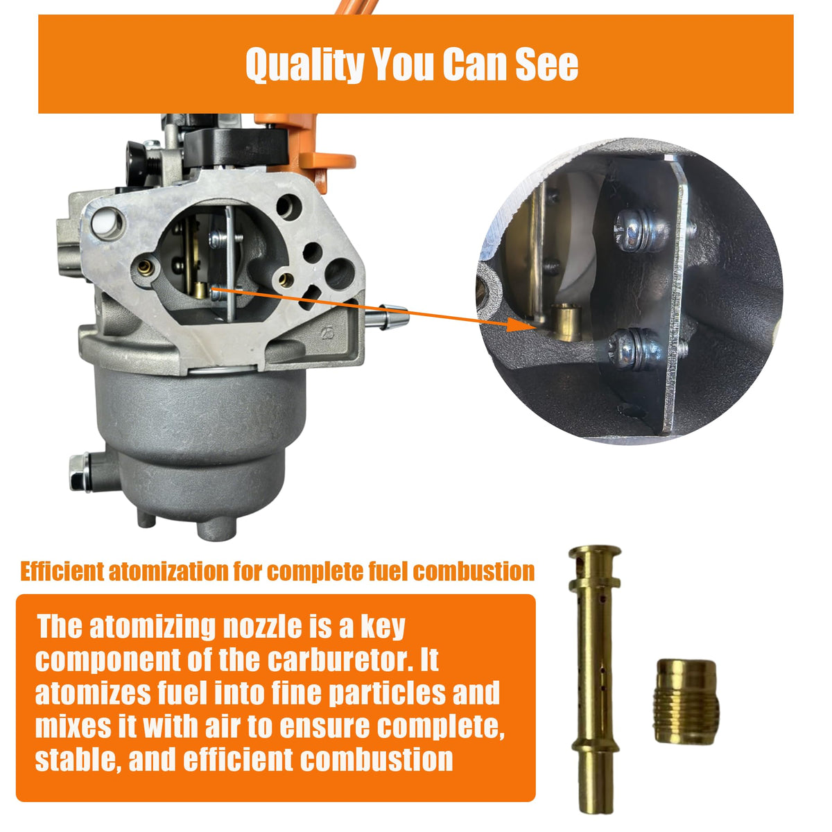 KRYN Ruixing carburetor installed in a Generac generator for restored starting