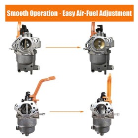 KRYN Ruixing carburetor next to ruler showing correct OEM dimensions