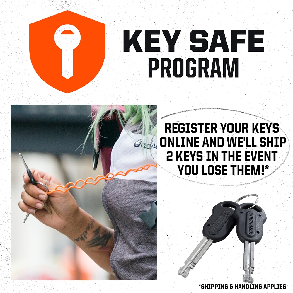 Kryptonite Keeper 510 locking a bicycle to a post illustrating reliable short-stop security
