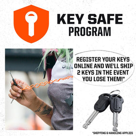 Kryptonite Keeper 510 locking a bicycle to a post illustrating reliable short-stop security