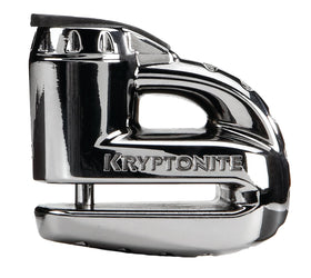 Kryptonite chrome disc lock front view showing compact secure design and corrosion resistance