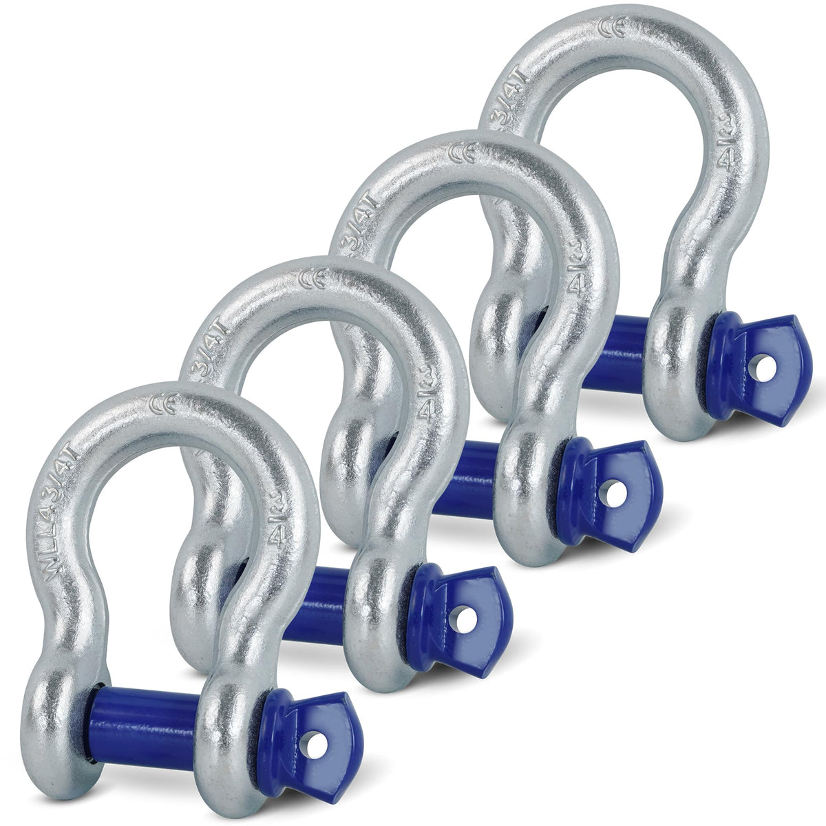 Krytonel front pack showing four shackles and clear labeling for easy selection