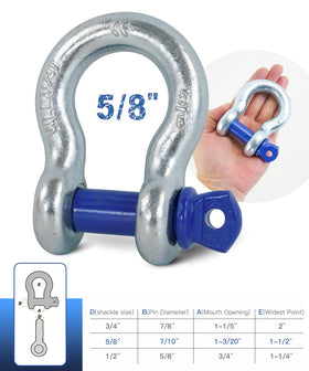Krytonel shackle beside ruler showing dimensions and sizing benefit for compatibility