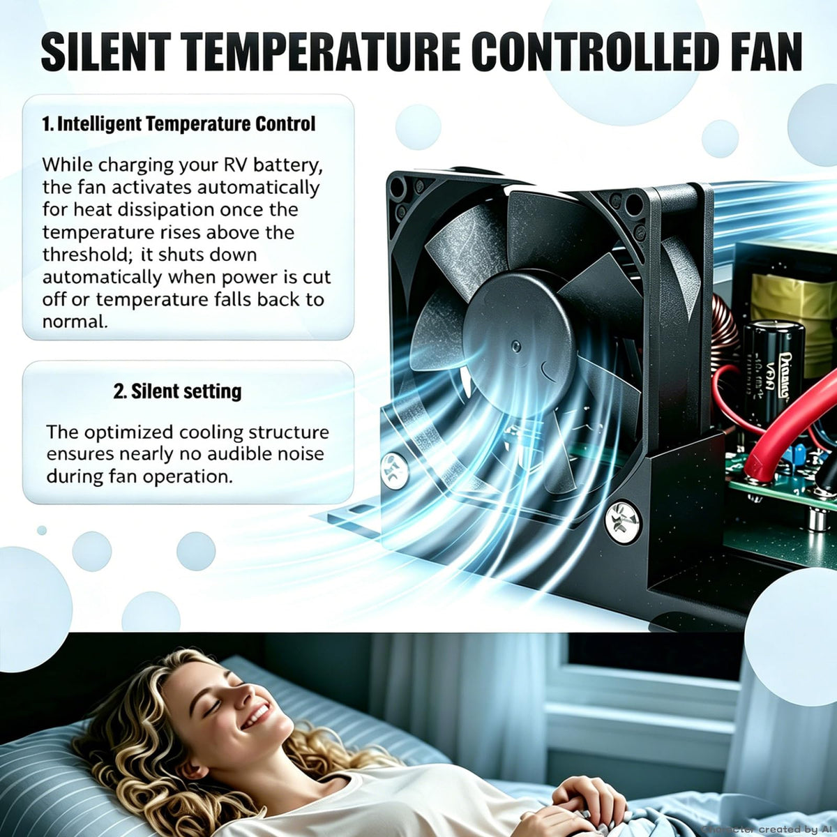 KSGNY cooling fan detail illustrating intelligent thermal management
