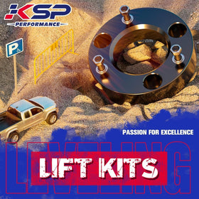 KSP PERFORMANCE spacer aligned at shock mount highlighting bolt-on fitment