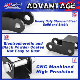 KSP PERFORMANCE mounted on truck rear demonstrating restored shock angle and stability