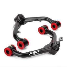 KSP PERFORMANCE front view of control arms showing full kit and benefits
