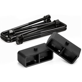 KSP PERFORMANCE front view of boxed 2-inch rear lift kit showing contents and clarity