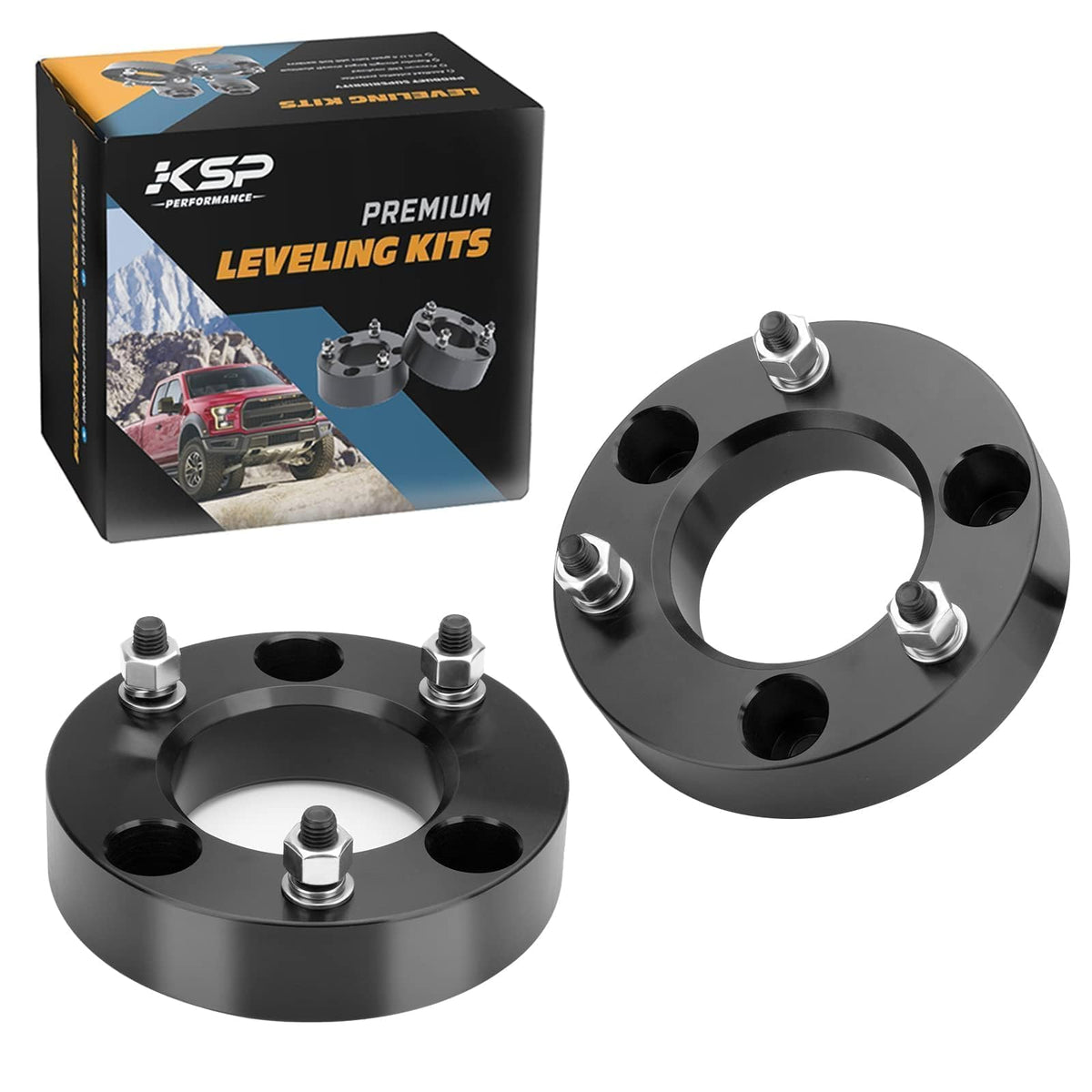 KSP PERFORMANCE front packaging showing spacers and hardware benefit durability