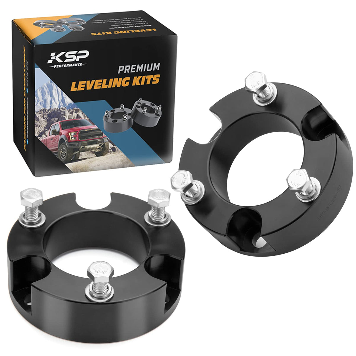 KSP PERFORMANCE front packaging showing kit contents and fitment benefits